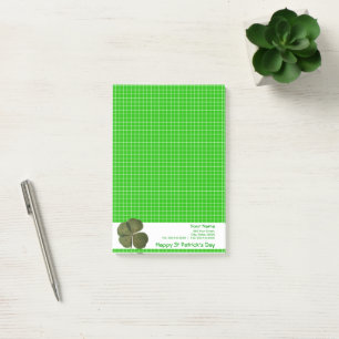 Post-it® St Patrick 4 Leaf Clover Obtenez Lucky Corporate N