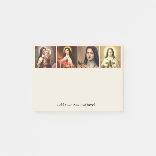 Post-it® St Therese le petit crucifix de roses de fleur (Devant)