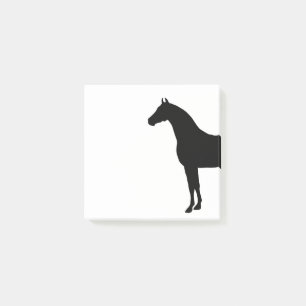 Post-it® Stallion Noir Elégant Horse Silhouette Dessin