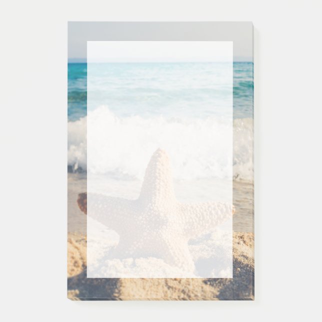 Post-it® Starfish sur une plage de sable Photo (Devant)