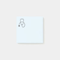 Stethoscope gris élégant sur Pastel Blue