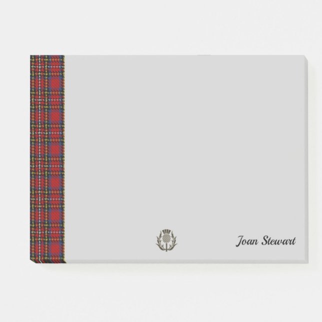 Post-it® Stewart Tartan & Scottish Thistle Personnalisé (Créateur téléchargé)