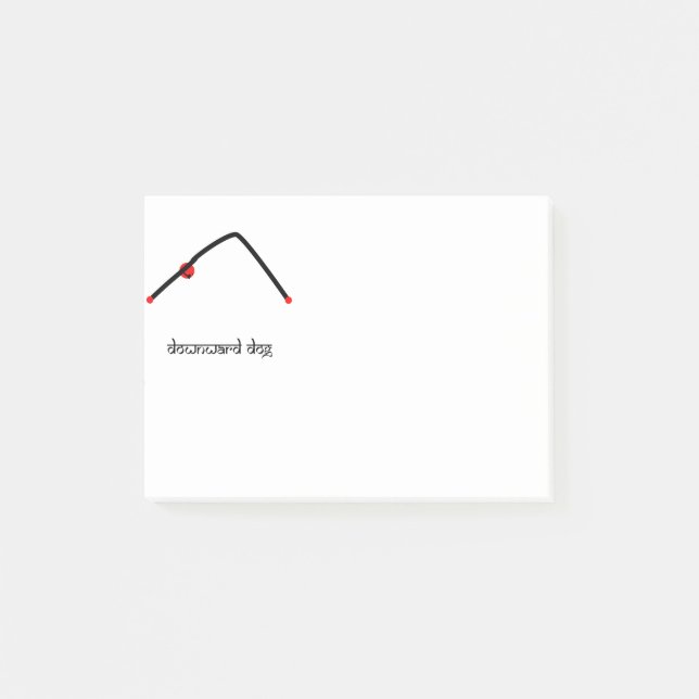 Post-it® Stick figure de chien descendant yoga pose Sanskri (Devant)