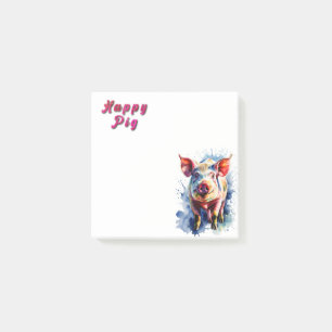 Post-it® Stickers Cochon Aquarellé Joli Cochon