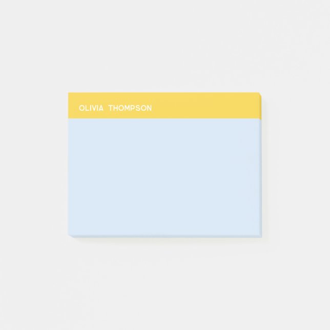 Post-it® Sticky bleu et jaune (Devant)