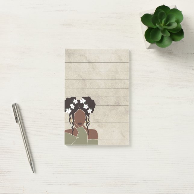 Post-it® Sticky Linky Portrait Femme Noire (Bureau)