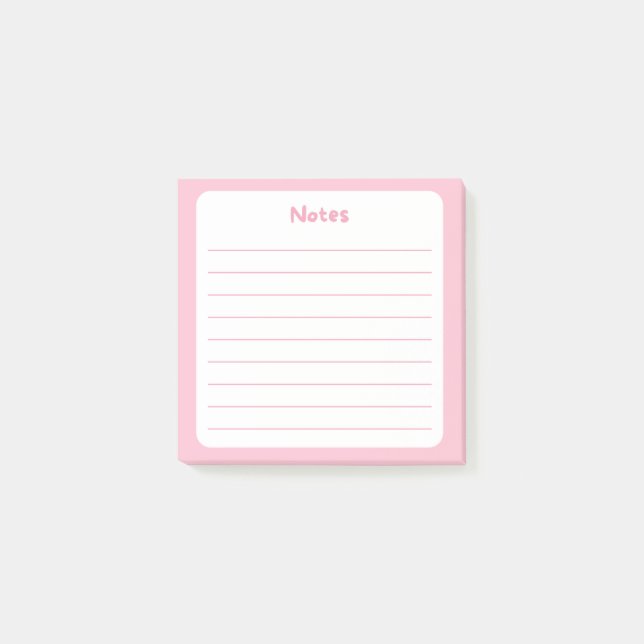 Post-it® Sticky Note Pad Clin Rose Clair (Devant)