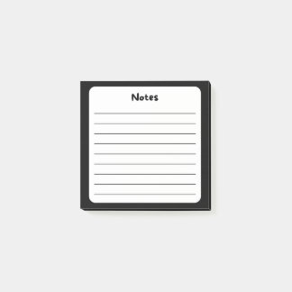 Post-it® Sticky Sticky Note Pad classique noir et blanc