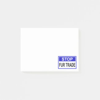 Post-it® Stop Fur Trade Panneau bleu