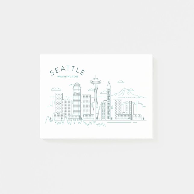 Post-it® Stroke Skyline de Seattle (Devant)
