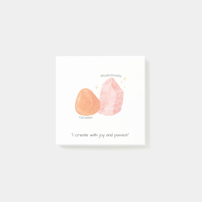 Post-it® Style d'affirmation Carnelien & Rhodochrosite 2 (Devant)