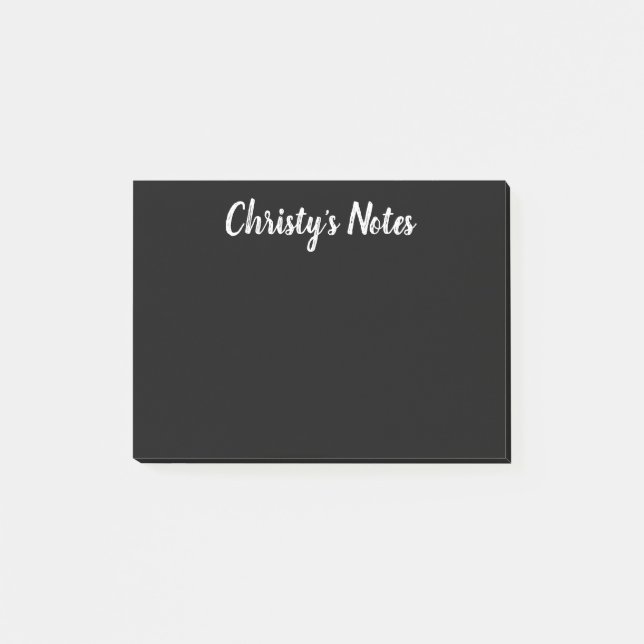 Post-it® Style de tableau noir et blanc élégant personnalis (Devant)