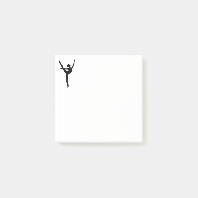 Post-it® Style Noir silhouette ballet danse sentiments fill (Devant)