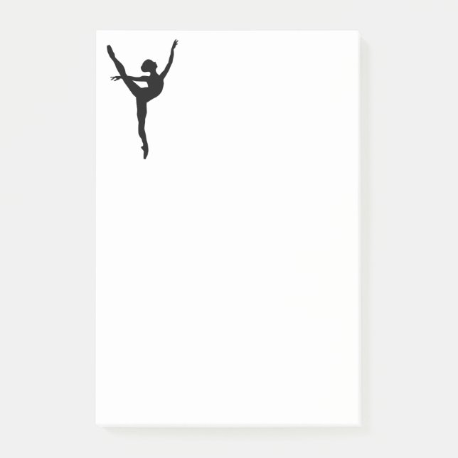 Post-it® Style Noir silhouette ballet danse sentiments fill (Devant)