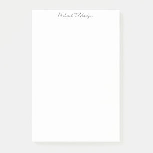Post-it® Style Rétro Élégant Plaque Simple Calligraphie Bla