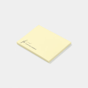 Post-it® Stylo élégant Monogramme Papier à lettres perso