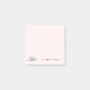 Post-it® Succulents vert rose mignon Personnalisé Post-it N