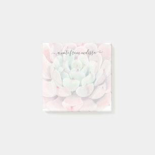Post-it® Succulents vert rose mignon Personnalisés
