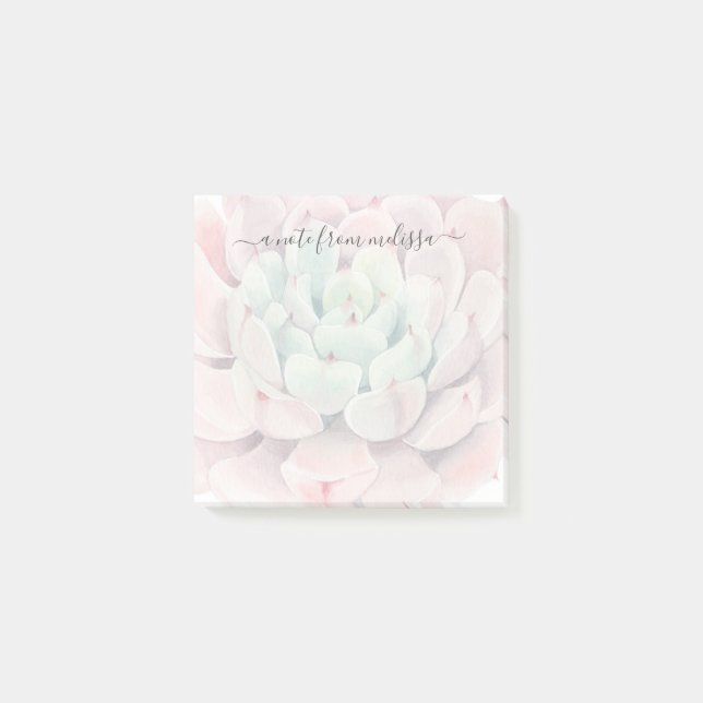 Post-it® Succulents vert rose mignon Personnalisés (Devant)