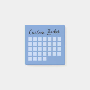 Post-it® Suivi mensuel personnalisé cornflower bleu