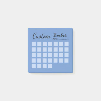 Post-it® Suivi mensuel personnalisé cornflower bleu
