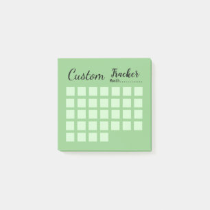 Post-it® Suivi mensuel personnalisé sauge vert 