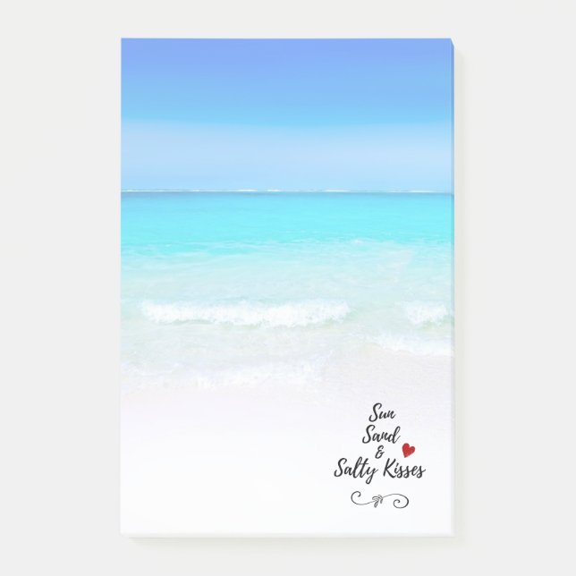 Post-it® Sun Sand and and Salty Kisses Tropical Beach (Devant)