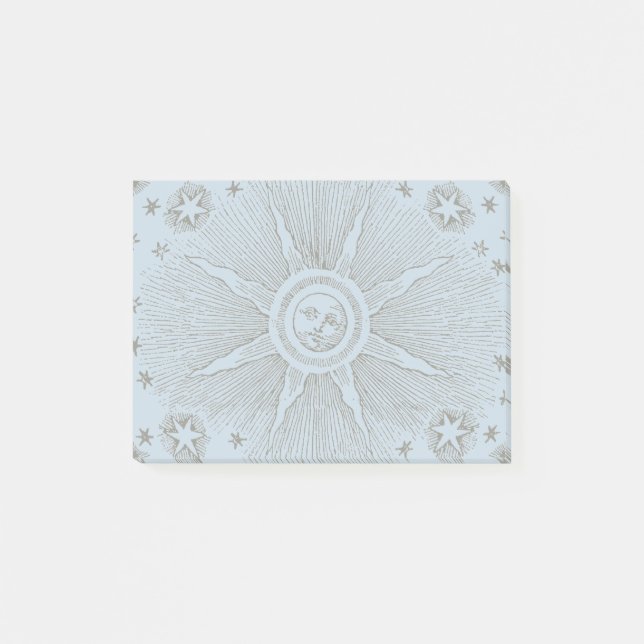 Post-it® Sun Stars Antique Nuit Ciel Médiéval Zodiac (Devant)