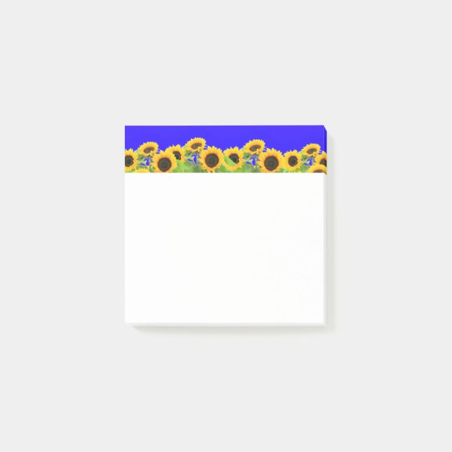 Post-it® Sunflowers Post it Notes couleurs du drapeau ukrai (Devant)