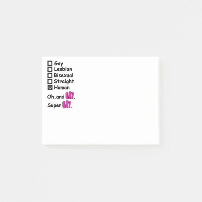 Post-it® Super Gay (Devant)