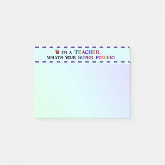 Post-it® Super pouvoir enseignant (Devant)