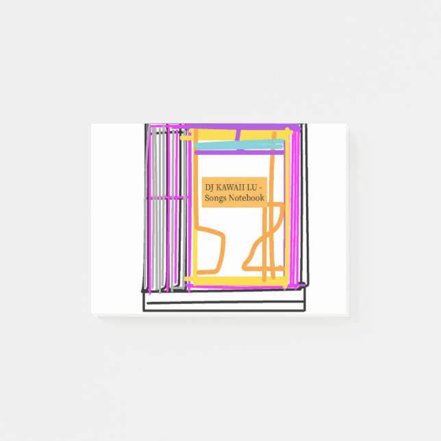 Post-it SUPPORT DJ KAWAII LU Klebezettel (Vorderseite)