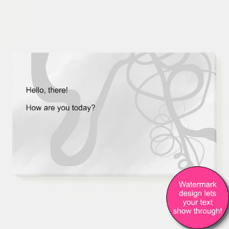 Post-it® Sur la grille : gris Abstrait, noir et blanc