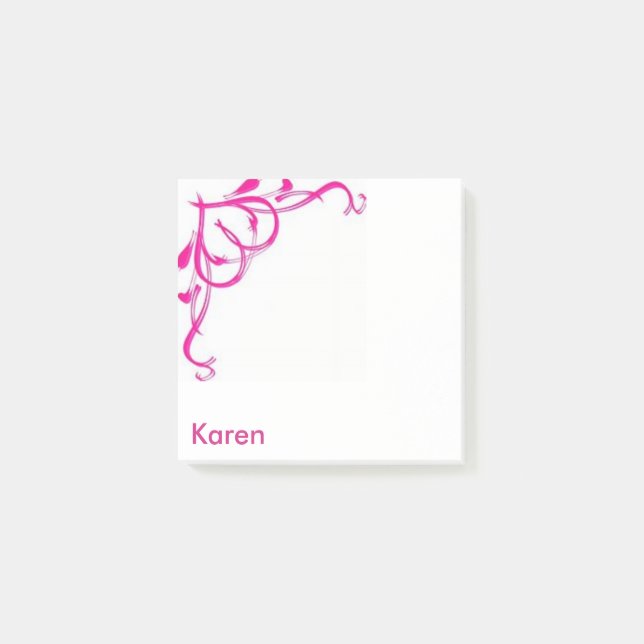 Post-it® Swirl de coeur personnalisé - (Devant)
