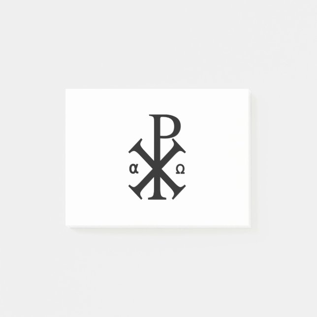 Post-it® Symbole chrétien de Chi Rho (Devant)