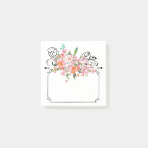 Post-it® Symbole d'accrochage floral victorien