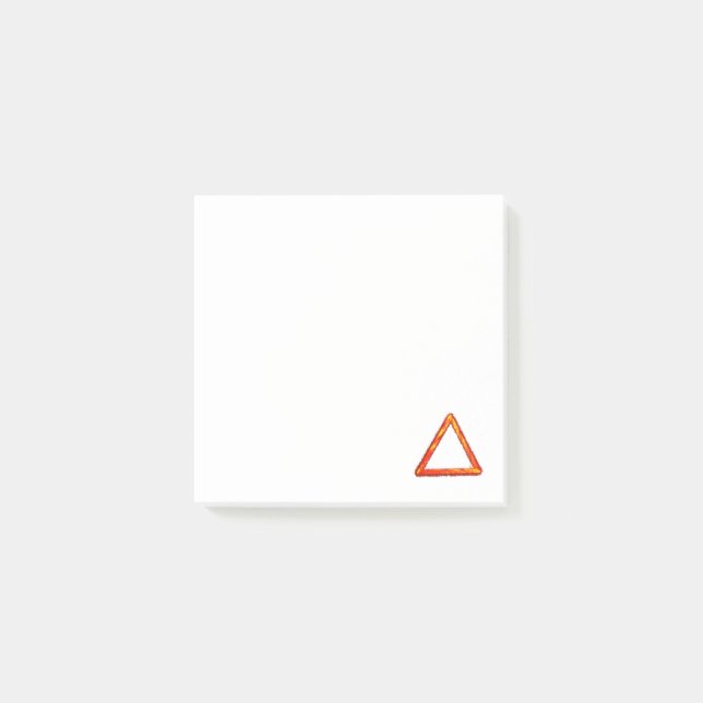 Post-it® Symbole d'alchimie d'élément de feu lame (Devant)