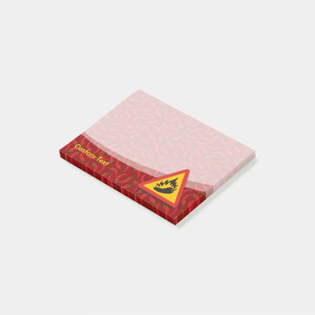 Post-it® Symbole de danger de poivre chaud (Incliné)