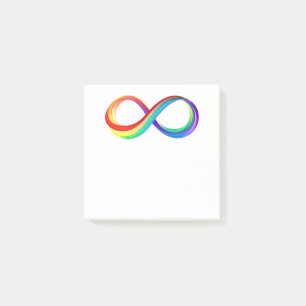 Post-it® Symbole d'infinité arc-en-ciel stratifié