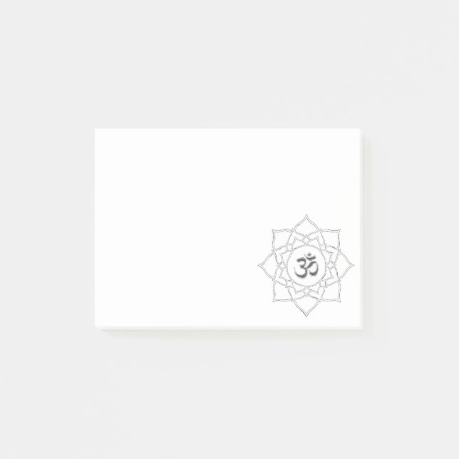 Post-it® Symbole Lotus Flower Om Dessin Post-it Notes (Devant)