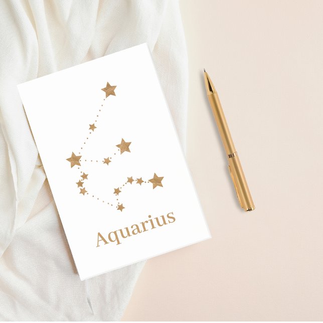 Post-it® Symbole moderne Zodiac Gold Aquarius | Air de l'él (Créateur téléchargé)