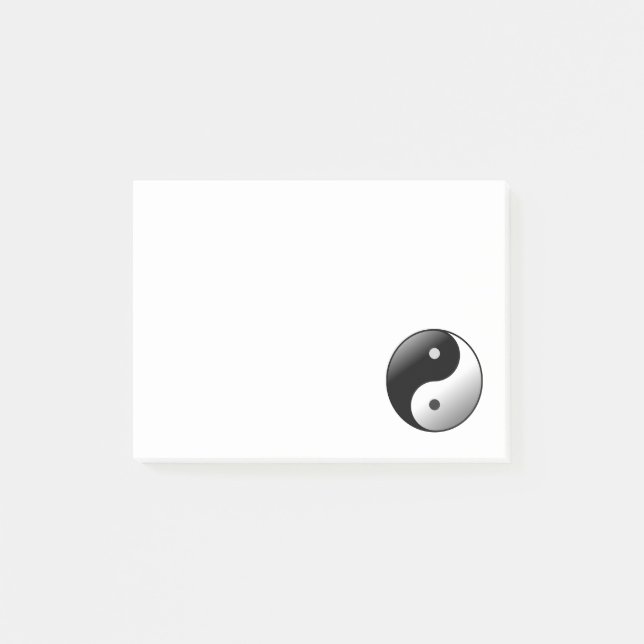 Post-it® Symbole noir et blanc de Yin et de Yang (Devant)