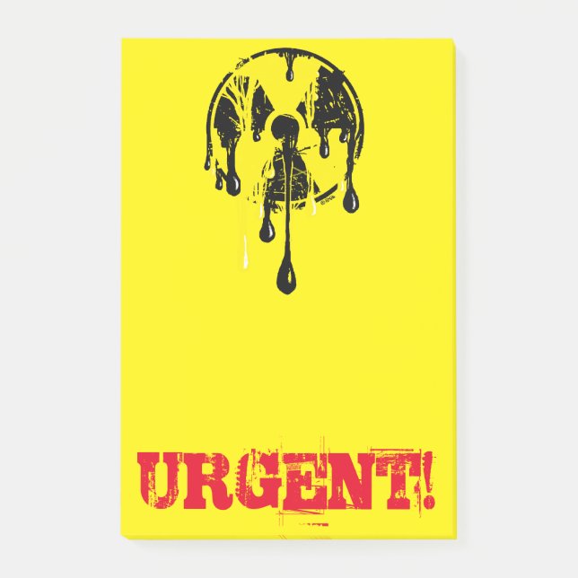 Post-it® Symbole nucléaire radioactif de risque de fusion (Devant)