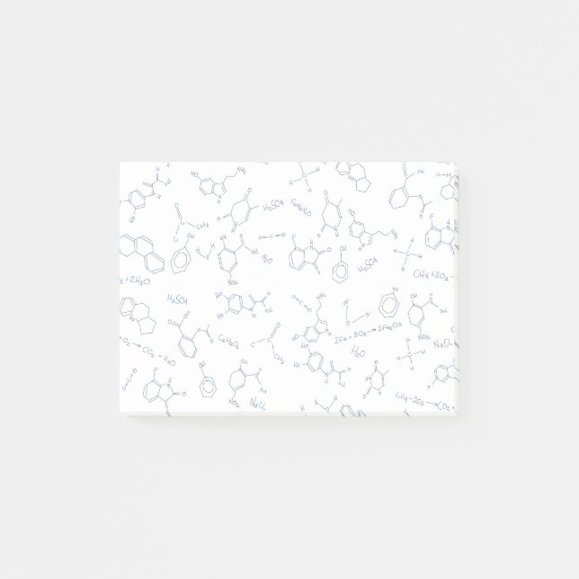 Post-it® Symbole scientifique de chimie motif (Devant)