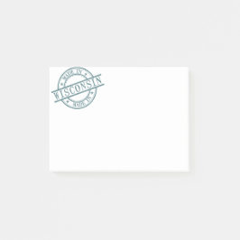 Post-it® Symbole vert du logo en forme de timbre du Wiscons