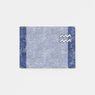 Post-it® Symbole Zodiaque Aquarius sur le Camouflage numér