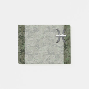 Post-it® Symbole zodiaque Pisces Camo numérique vert Woodla