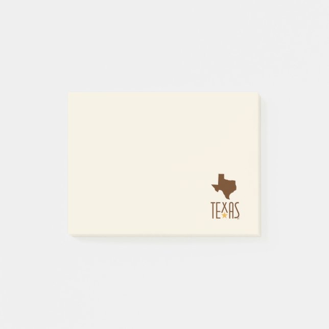 Post-it® Symboles du Texas, État du Texas, marron (Devant)