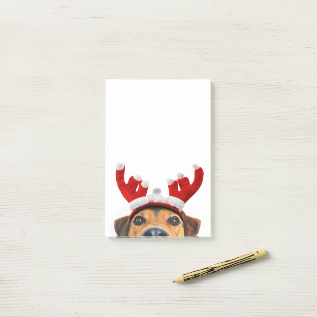Post-it® Sympa Christmas Chien Reindeer Antler Headband (Sur un bureau)