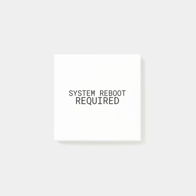 Post-it® System Reboot Required Minimalist  (Devant)